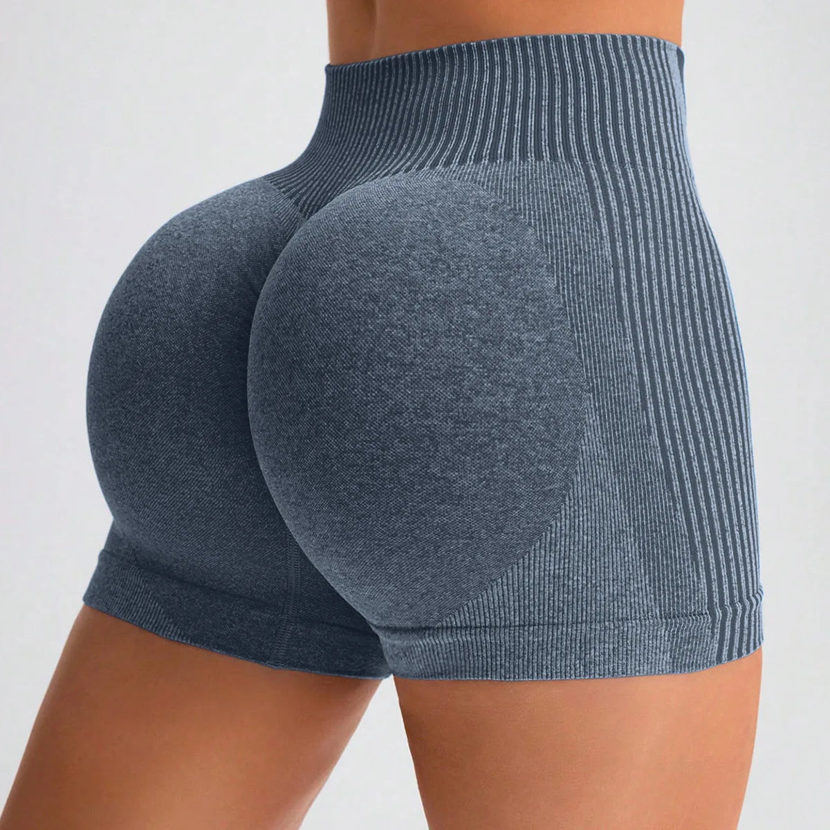 Women'S High Waist Workout Shorts Butt Lifting Tummy Control Yoga Short Pants